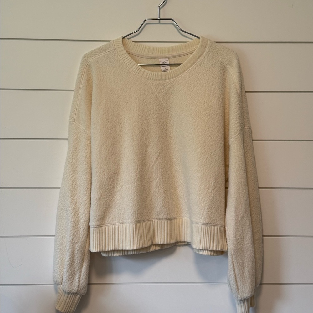 Auden Cream Crew Neck Sweater